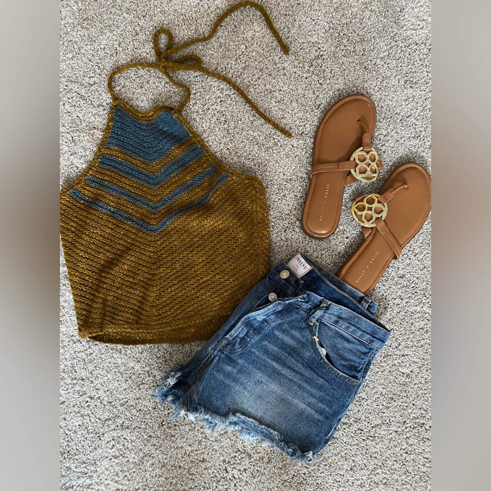 Hem & Thread Striped Crop Top